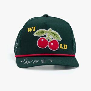 NWT MOTHER 10-4 Trucker Hat in Wild Cherries